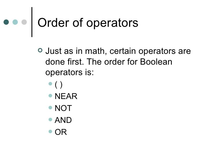 What are boolean operators 1