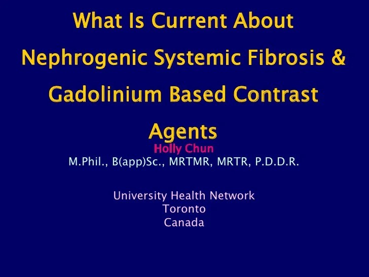 What Is Current About Nephrogenic Systemic Fibrosis V6