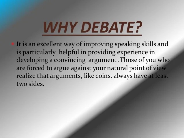 What is debating