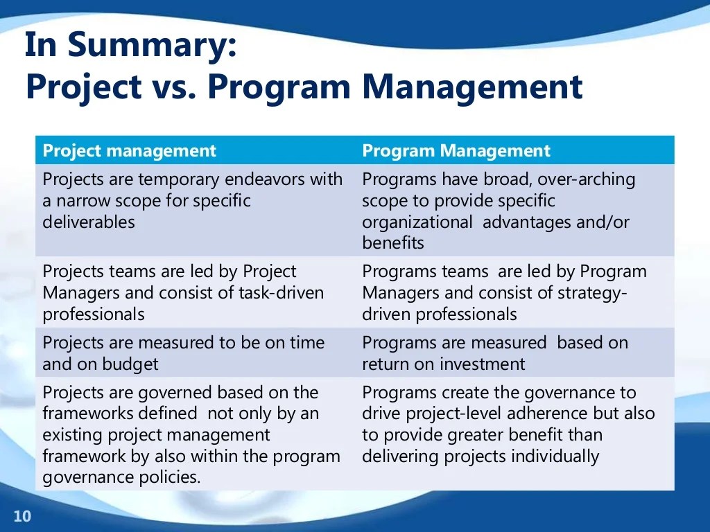 What is Program Management An Overview