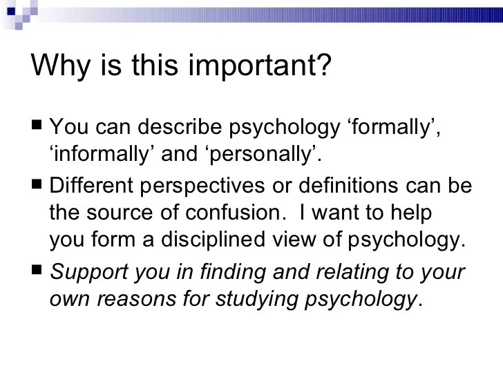 What is psychology 2011 version