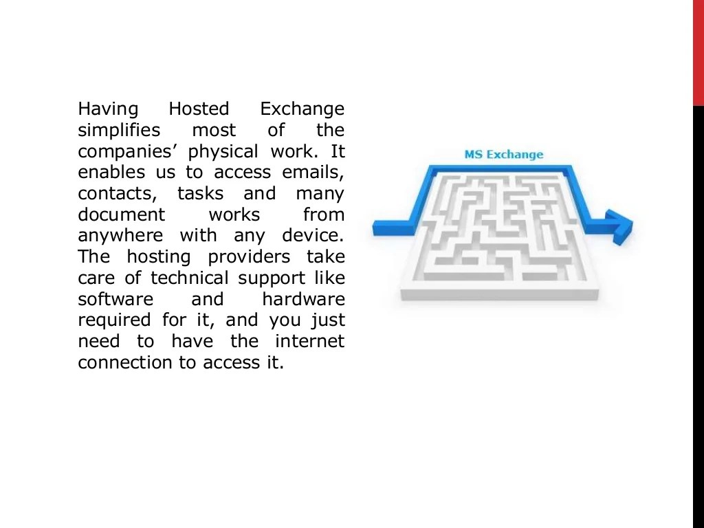Why to implement hosted exchange services?