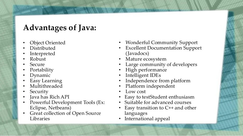 Why Use Java? Java Programming Language Aegis SoftTech