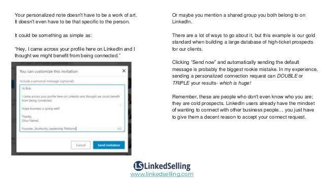 Why you should always send a personalized LinkedIn connection request