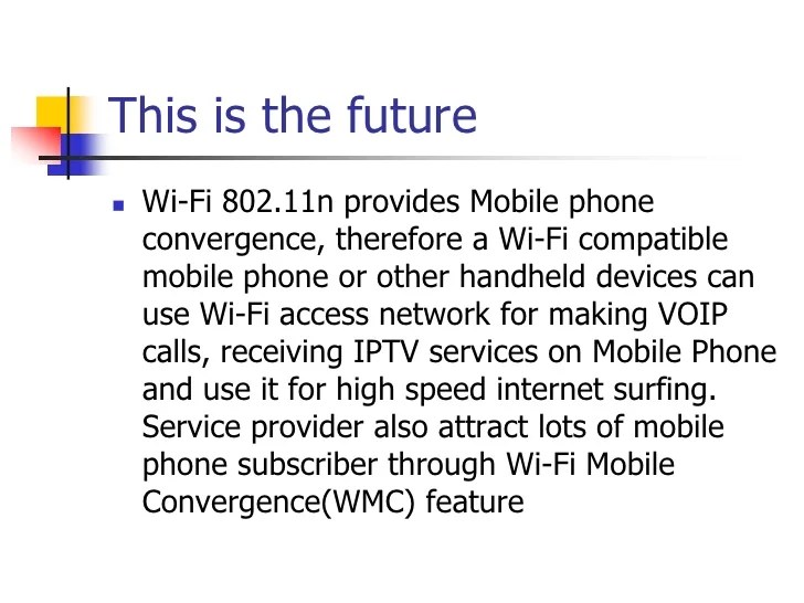 WiFi 802.11n Based Access Network for IPTV Service Delivery in Pakis…