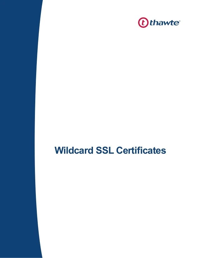 Wildcard SSLCertificates