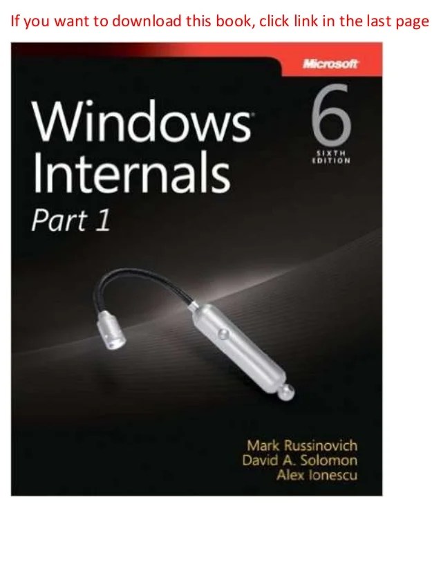 Windows Internals Book Pdf Download youbookinc.com