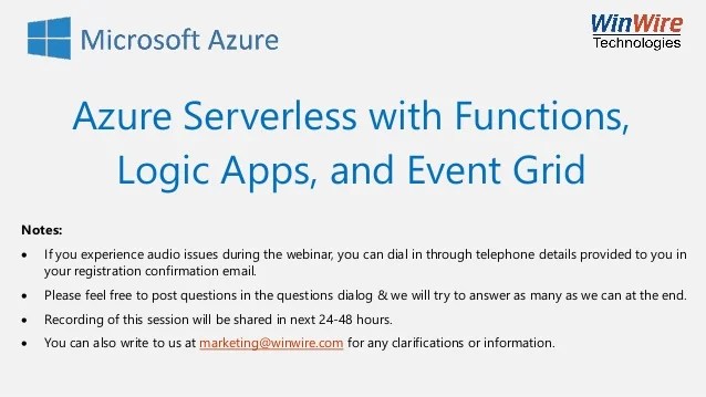 Azure functions vs logic apps. Azure Serverless With Functions Logic Apps And Event Grid