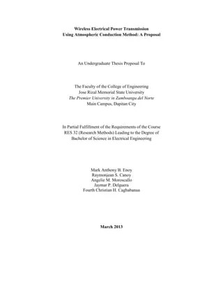 Wireless electrical power transmission using atmospheric conduction