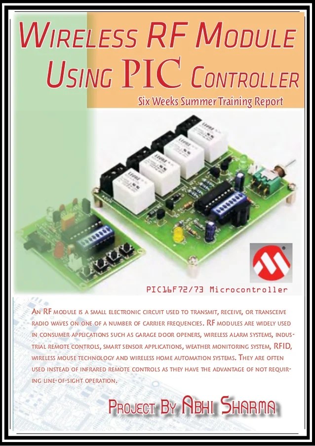 Wireless Radio Frequency Module Using PIC Microcontroller.
