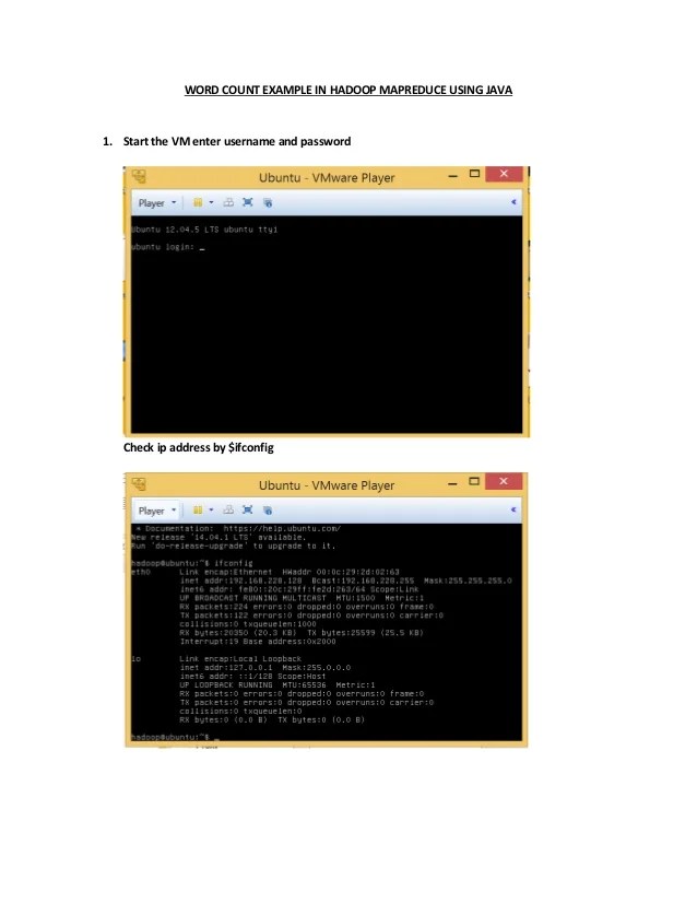 Mapreduce Word Count Java Word count example in hadoop mapreduce using java