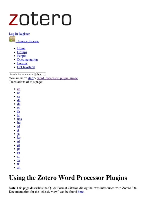 Word processor plugin_usage [zotero documentation] PDF