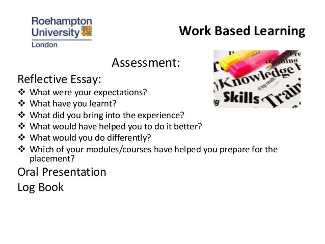 Work based learning 15 pp