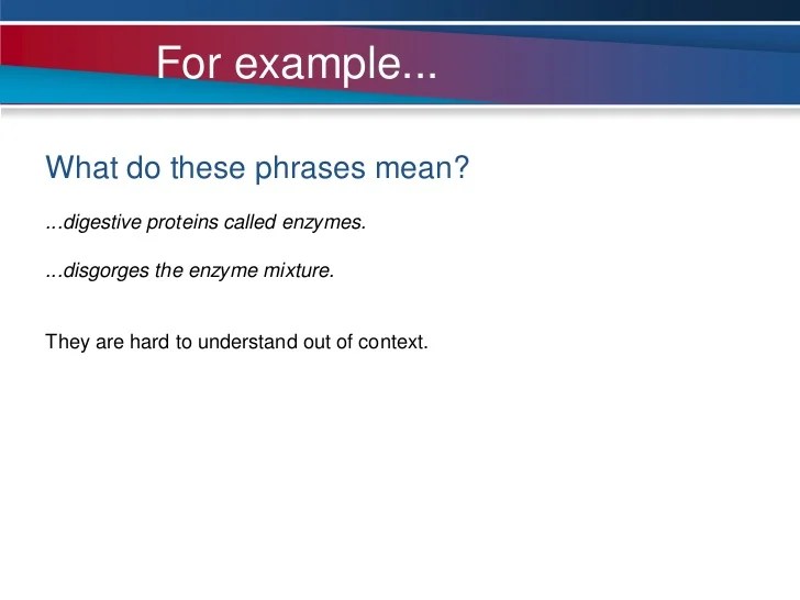 Working out meaning of phrases from context