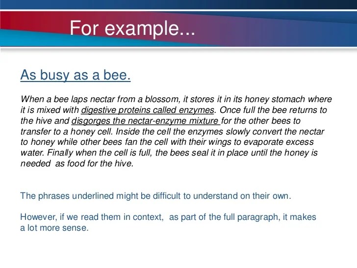 Working out meaning of phrases from context
