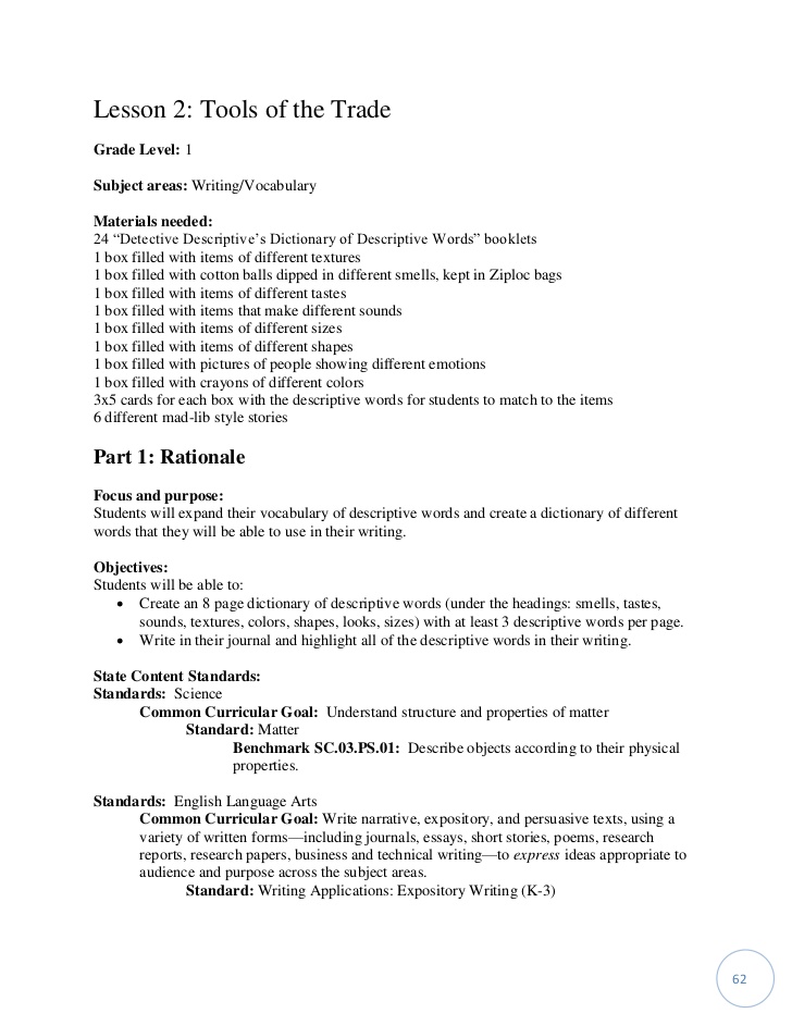 Work sample first grade detective descriptives writing tasha…