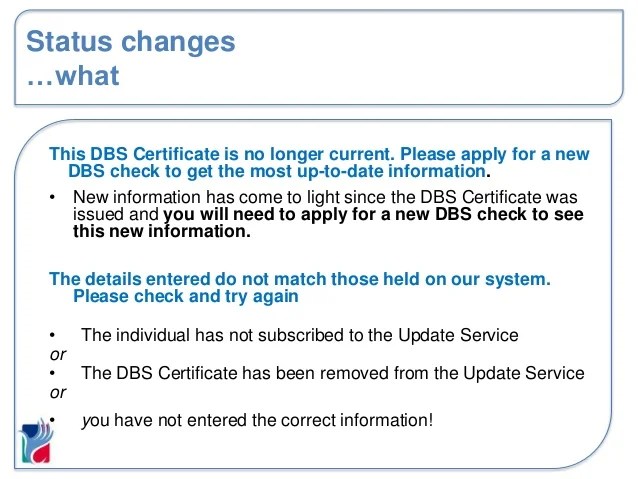 Safeguarding and risk governance Using the new DBS Update service