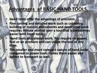 Workshop technology hand basic tools | PPTX