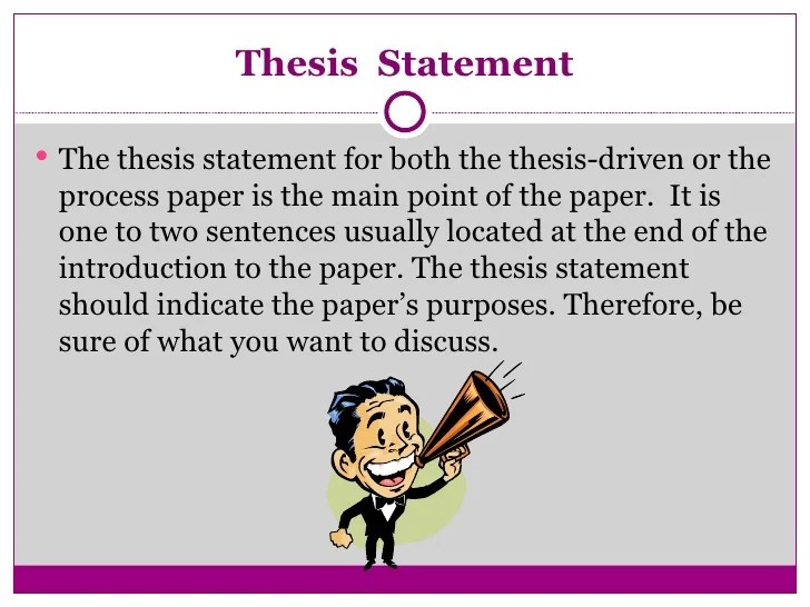 Thesis driven argument