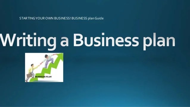 Writing a business plan