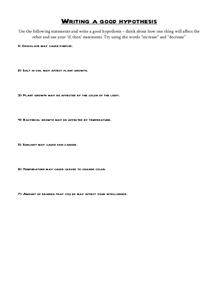 😂 What is the proper way to write a hypothesis. Examples of Hypothesis