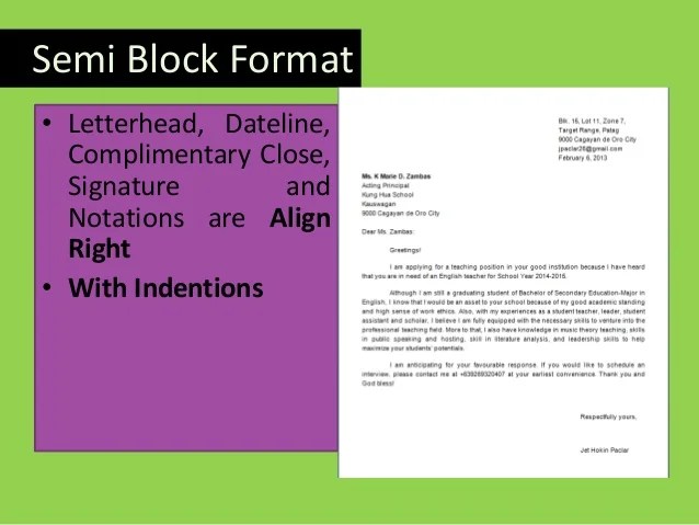 Writing an effective application letter
