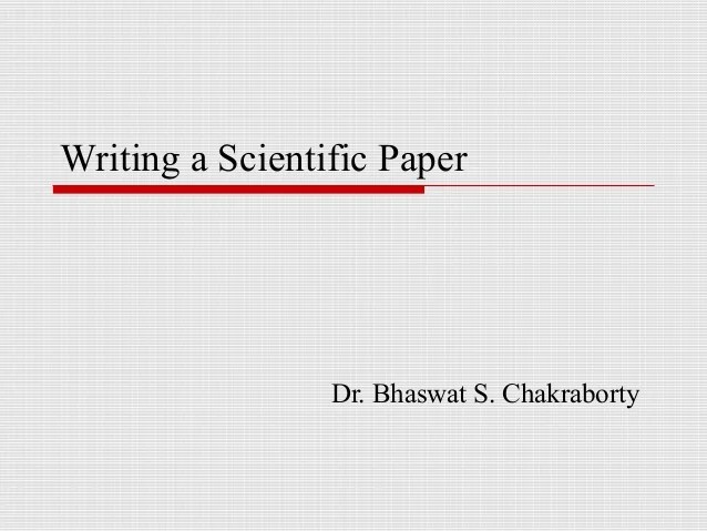 Writing a scientific paper
