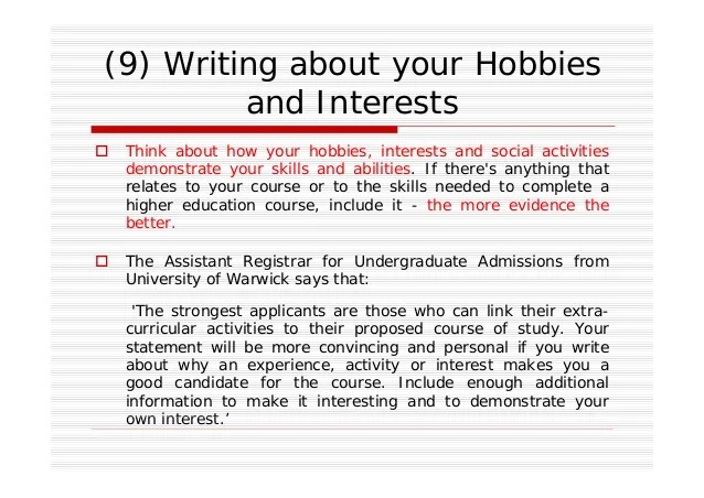 Writing a UK Personal Statement