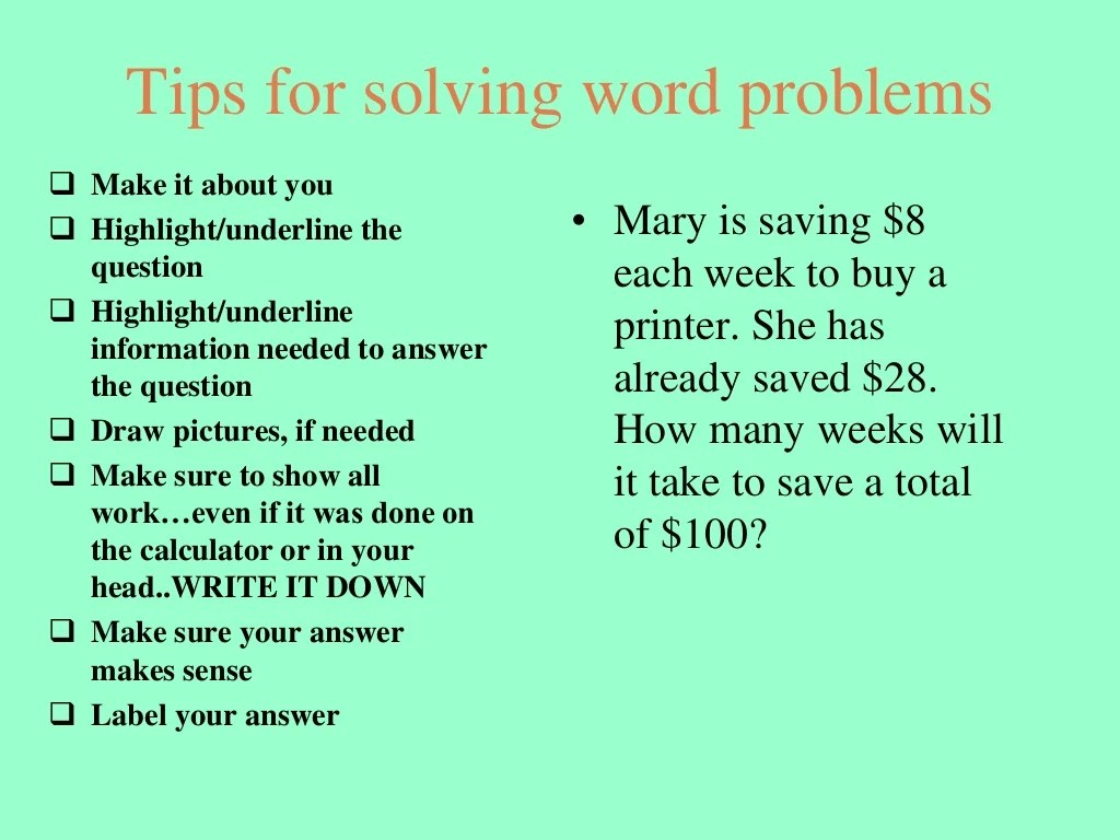 Writing equations and solving word problems