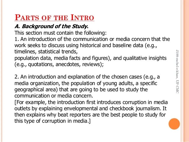 Thesis background section