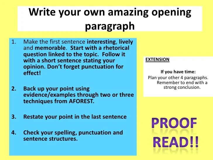 Writing to argue info and ideas exam