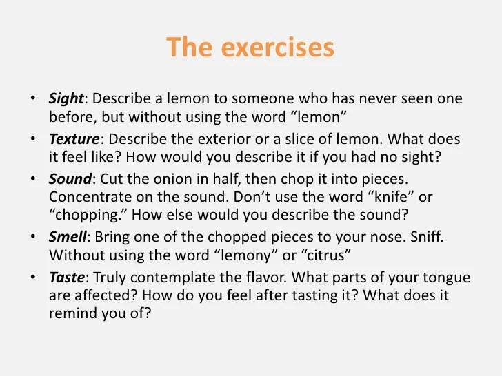 👍 Descriptive essay about a place using the five senses. Using FIVE