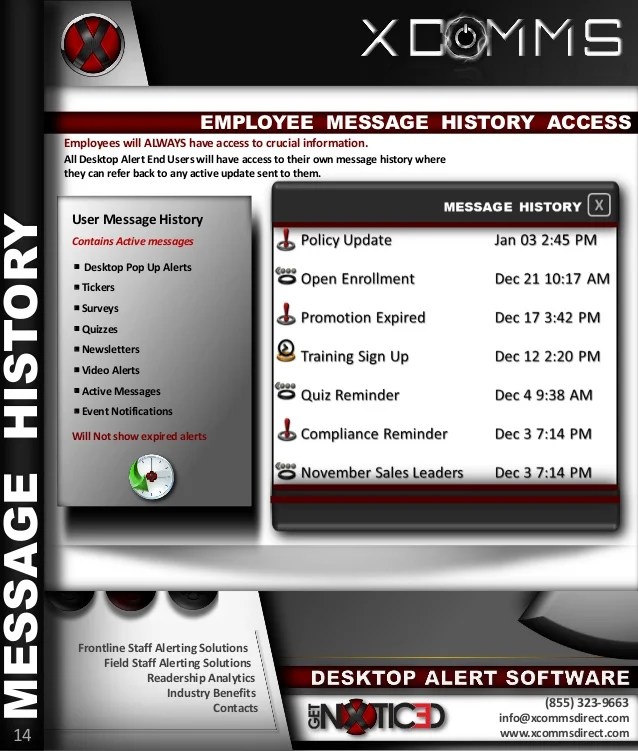 Desktop Alert Software For Internal Communication Send customizable…