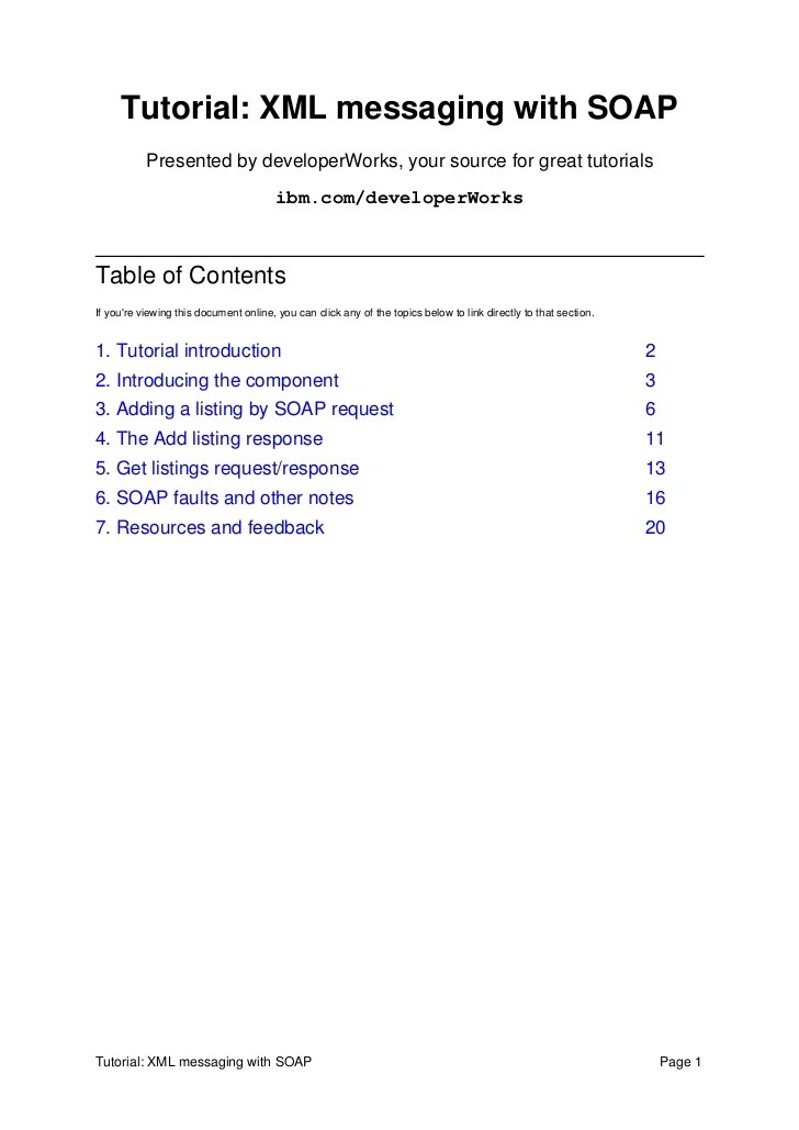 Xml Messaging With Soap