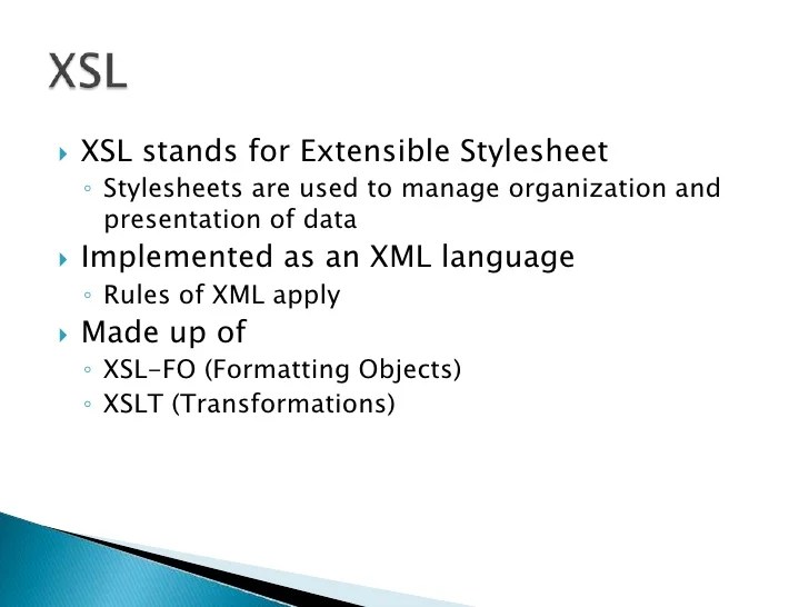 XSLT Overview
