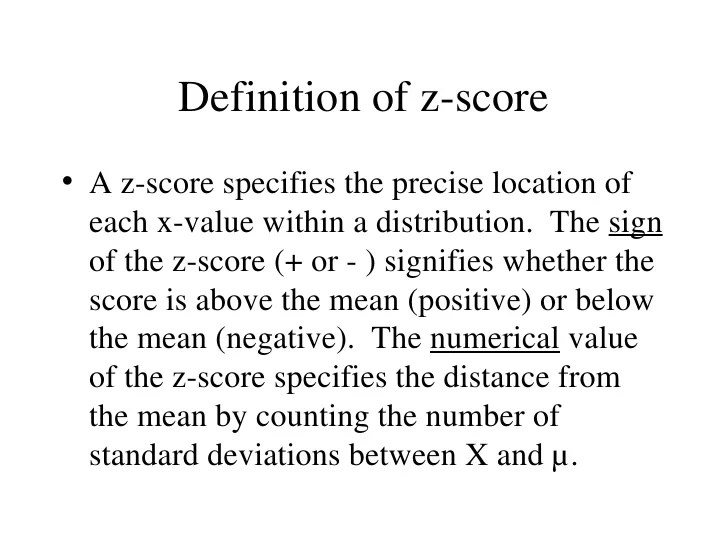 Z scores