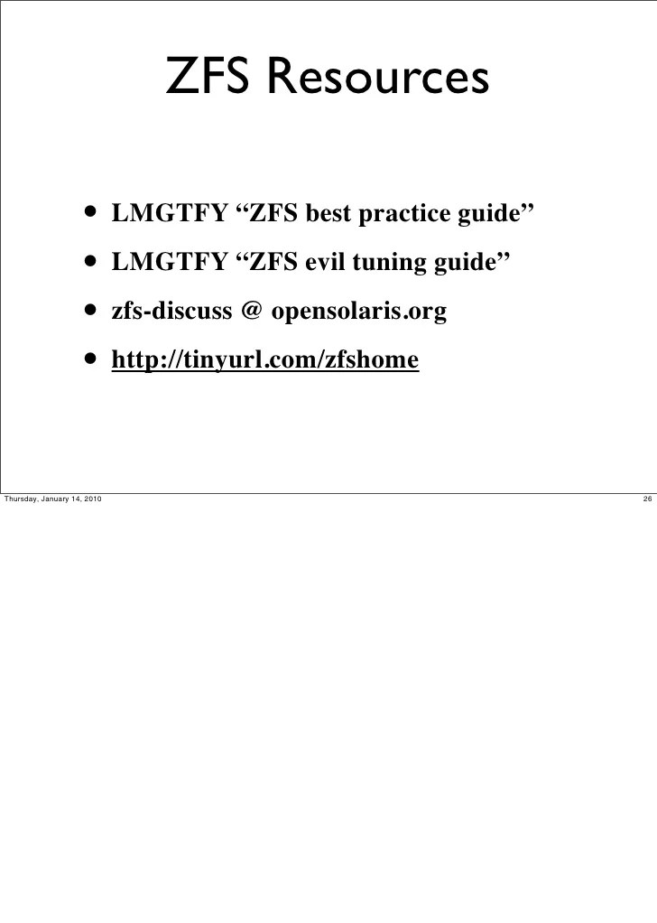 ZFS in 30 minutes