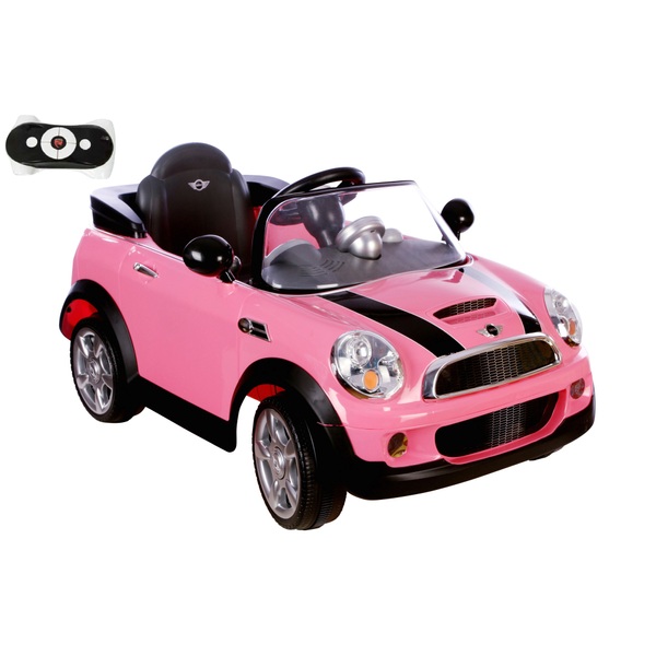 Childrens Pink Mini Cooper Electric 6V Battery Powered Ride On Kids Toy