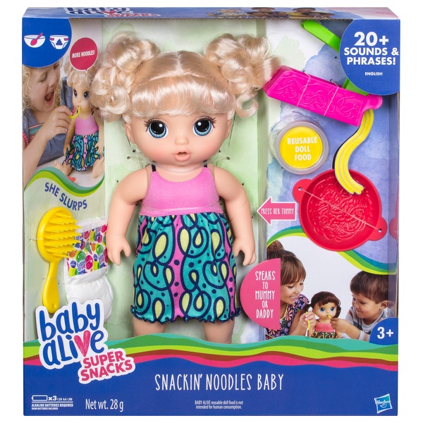 Baby Alive Super Snacks Snackin' Noodles Baby Blonde Smyths Toys