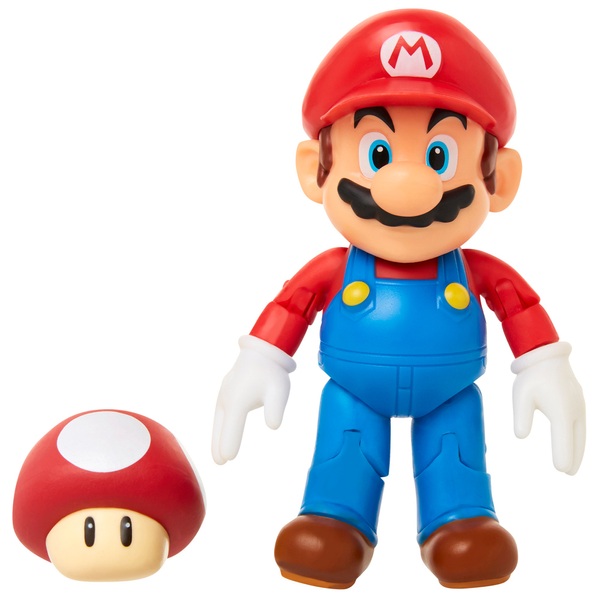 Nintendo Super Mario with Red Mushroom 10cm Action Figure Smyths Toys UK