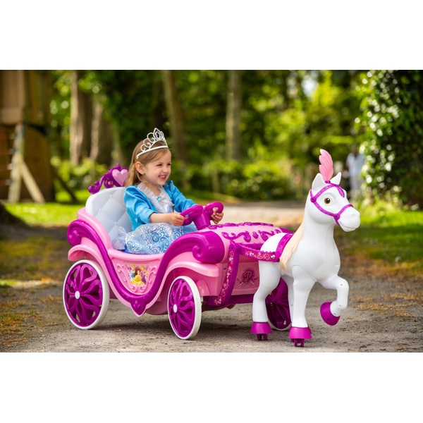 NEW! 6V Disney Princess Royal Horse and Carriage Electric Ride On
