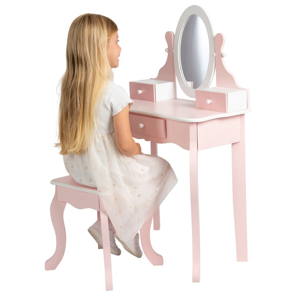 In any case, it's essential not only for organizing your beauty products, but for organizing your thoughts as well. kids wooden vanity table with stool smyths toys ireland