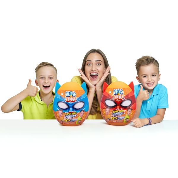 Vlad & Niki Blue Superhero Surprise Egg by ZURU Smyths Toys Ireland