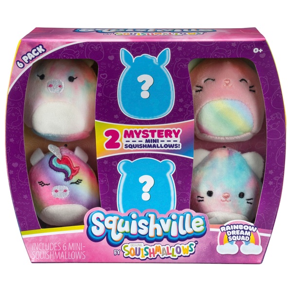 Squishville 5cm Mini Squishmallow 6 Pack Rainbow Dream Squad Smyths Toys UK