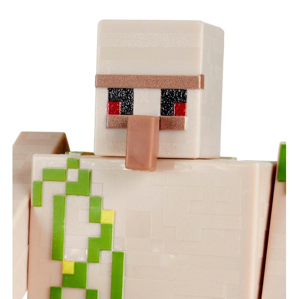 Minecraft Craft a Block Steve and Iron Golem Figures Smyths Toys UK