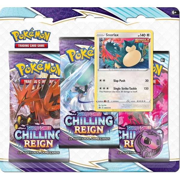 Pokémon Trading Card Game Sword & Shield 6 Chilling Reign 3Pack