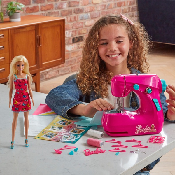 Barbie Sewing Machine and Doll Set Smyths Toys UK