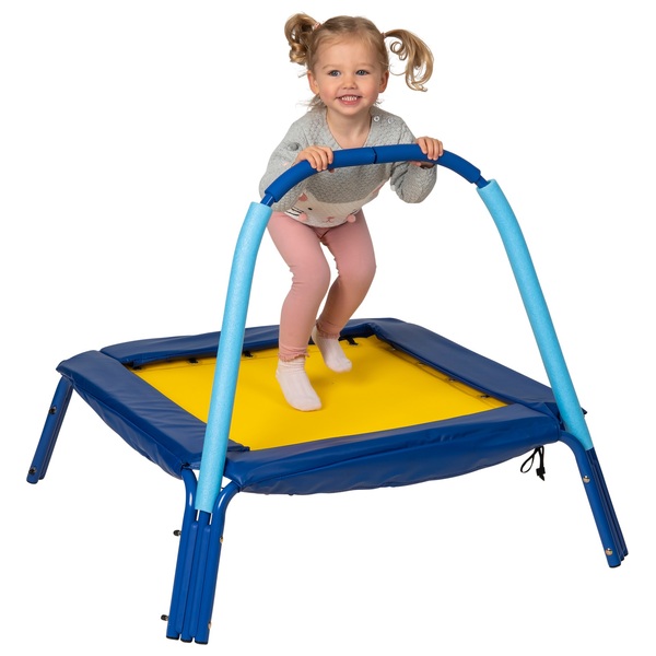 Junior Indoor und Outdoor Fitness Trampolin mit Stange für Kinder 96 x