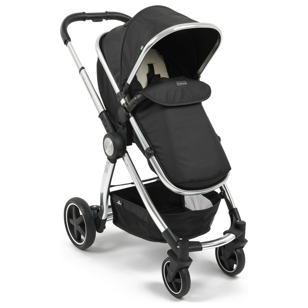 Babylo Panorama XT Travel System & Car Seat Black Chrome Smyths Toys