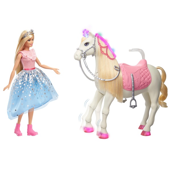 Barbie Prinzessinnen Abenteuer Tanzendes Pferd mit Prinzessin Puppe